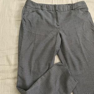 Houndstooth straight leg dress pants